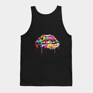 Colorful lips Tank Top